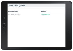 meine zahlungsdaten